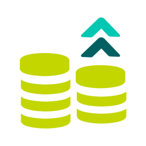 Coins stacked icon