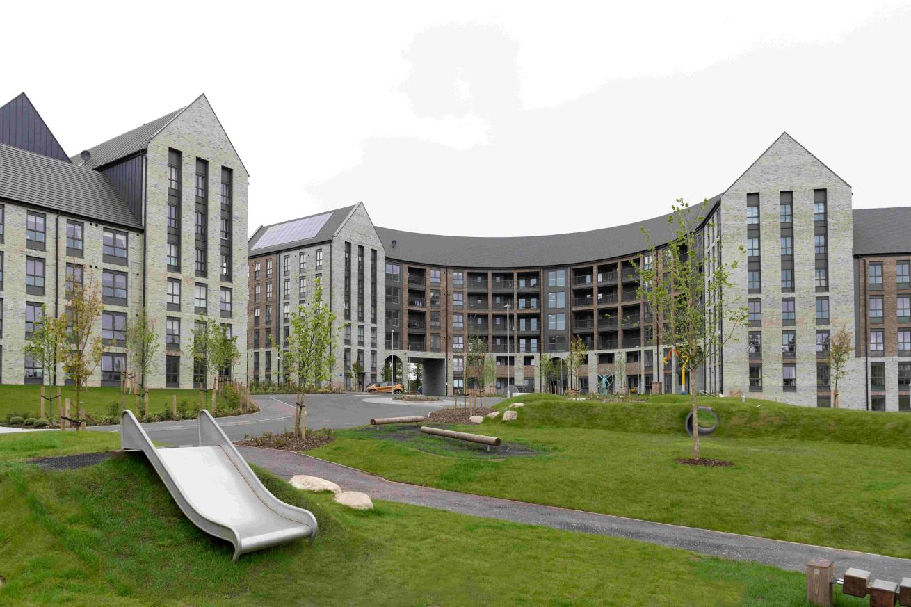 The Burns Road estate in Cumbernauld, taken in the daytime