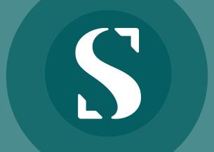 Sanctuary S logo on teal shaded background